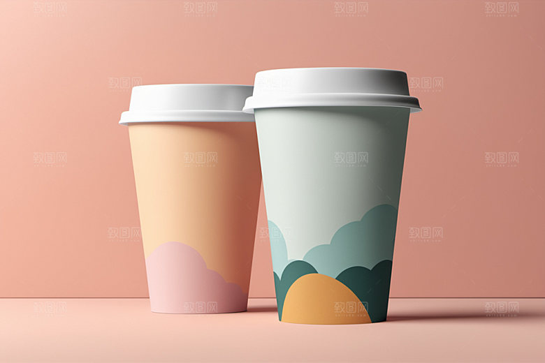 奶茶杯电商大气样机