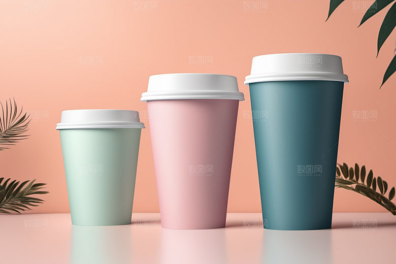 奶茶杯立体简洁样机