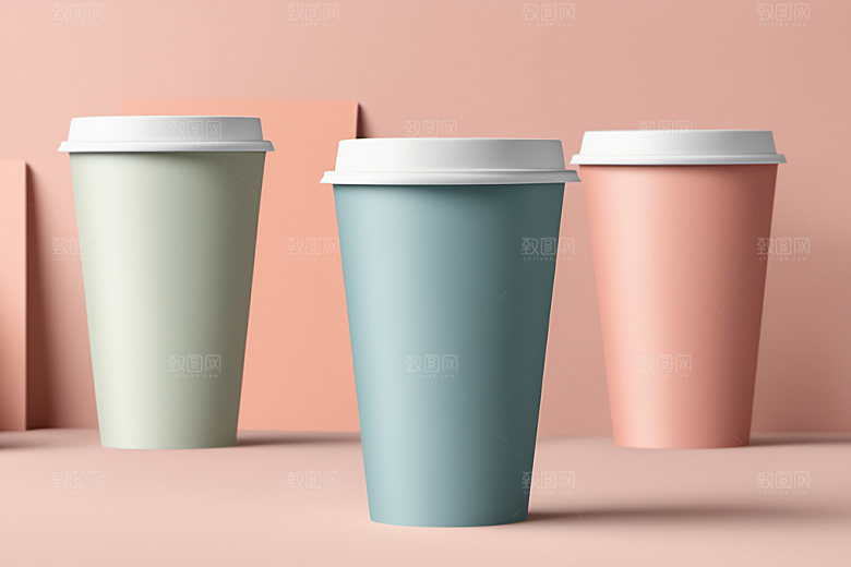 奶茶杯电商纸杯样机