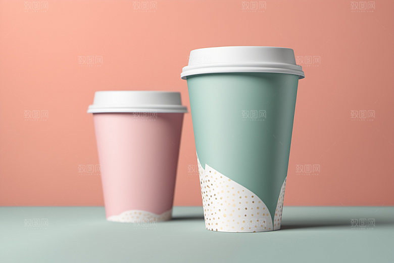 奶茶杯立体大气样机
