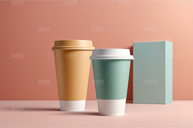 奶茶杯模型3D样机