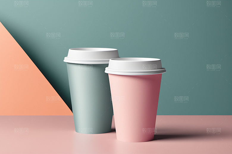 奶茶杯模型立体样机