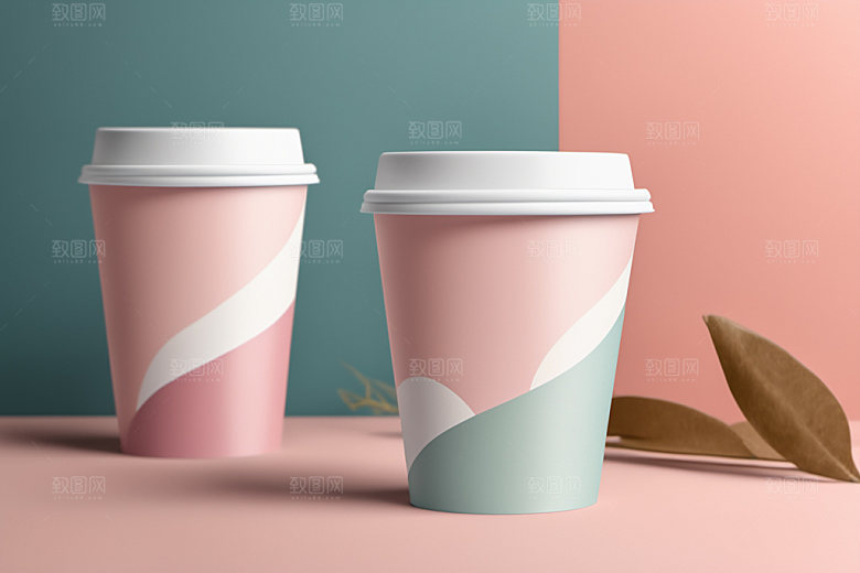 奶茶杯环保杯纸杯样机