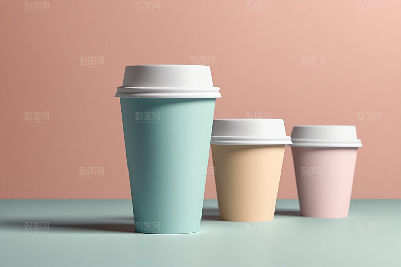 奶茶杯立体简洁样机