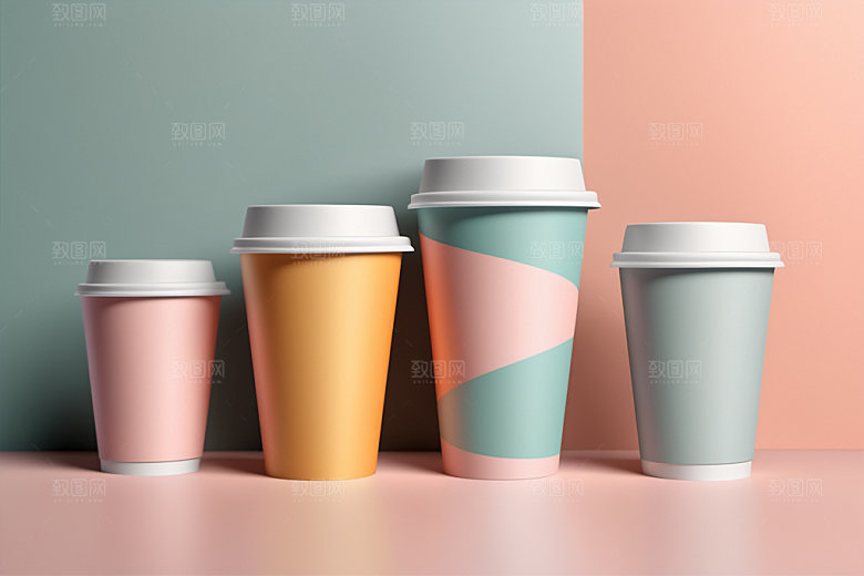 奶茶杯3D模型样机