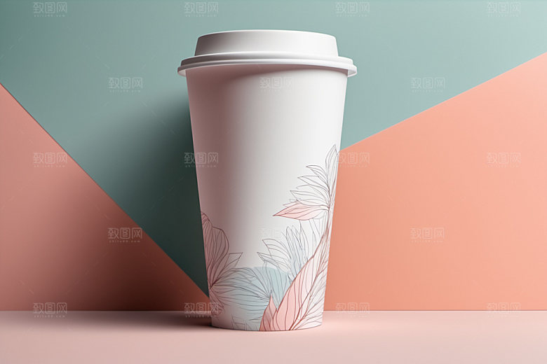 奶茶杯咖啡杯模型样机