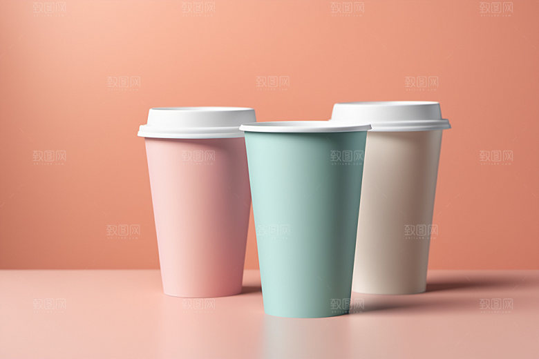 奶茶杯咖啡杯模型样机
