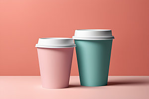 奶茶杯大气3D样机