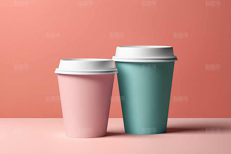 奶茶杯大气3D样机