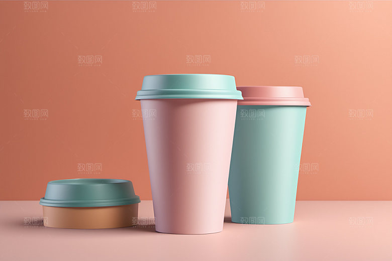 奶茶杯环保杯纸杯样机