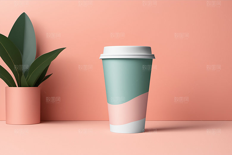 奶茶杯3D模型样机