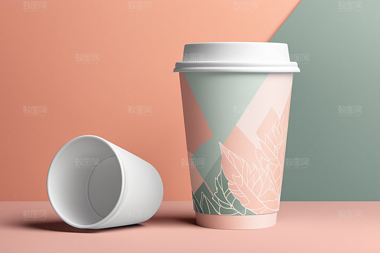 奶茶杯电商大气样机