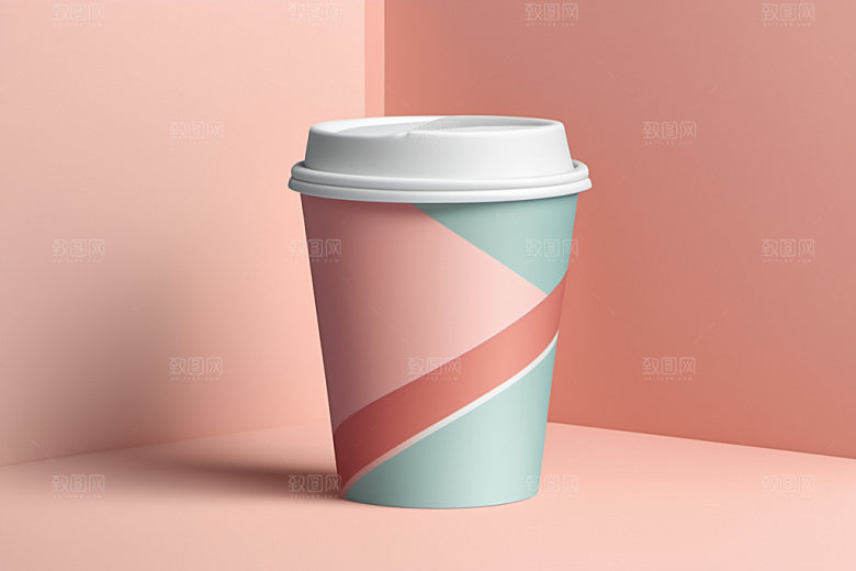 奶茶杯简洁咖啡杯样机