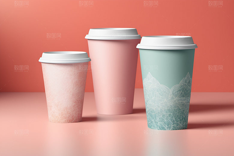 奶茶杯大气纸杯样机