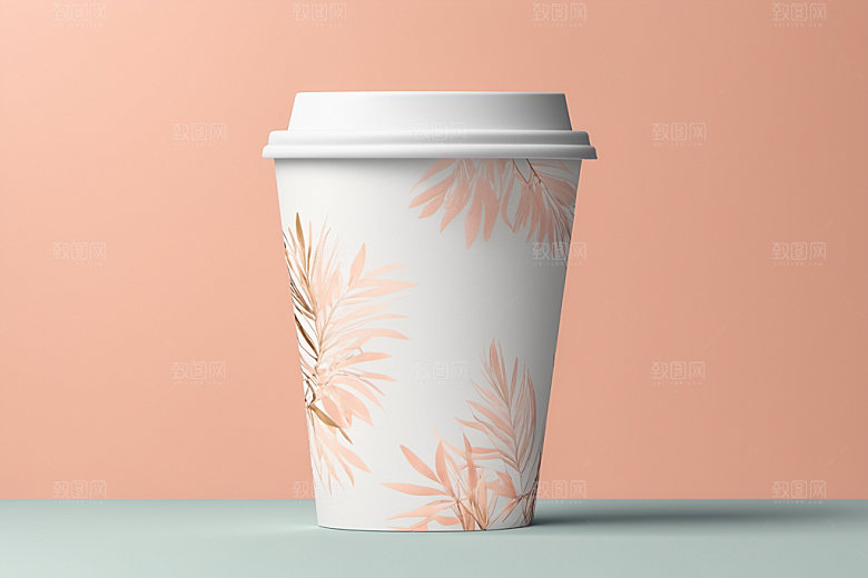 奶茶杯简洁环保杯样机