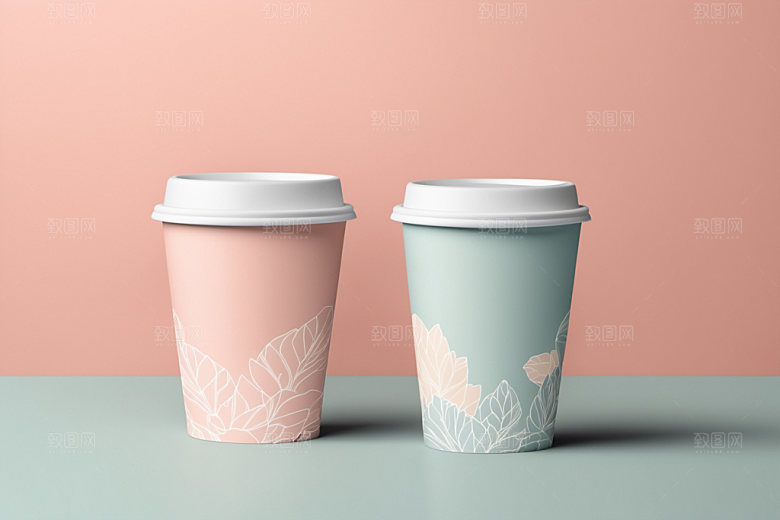 奶茶杯模型3D样机