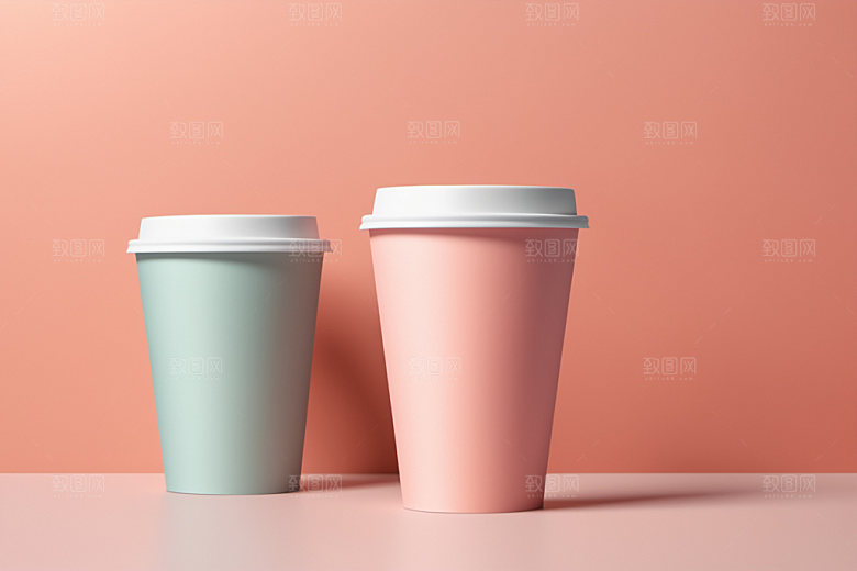 奶茶杯饮料杯环保杯样机