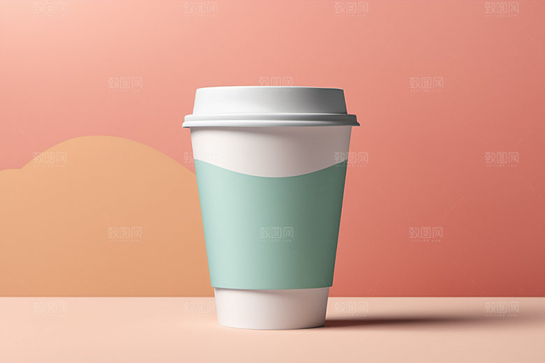 奶茶杯大气电商样机
