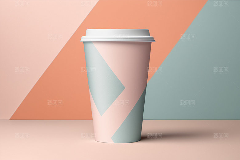 奶茶杯环保杯模型样机