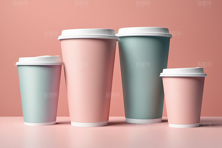 奶茶杯纸杯电商样机