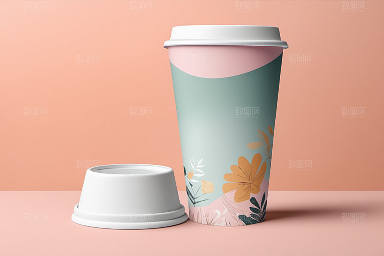 奶茶杯环保杯饮料杯样机