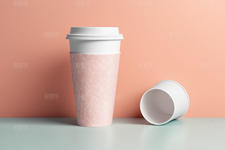 奶茶杯3D环保杯样机