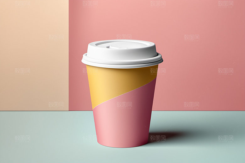 奶茶杯模型3D样机