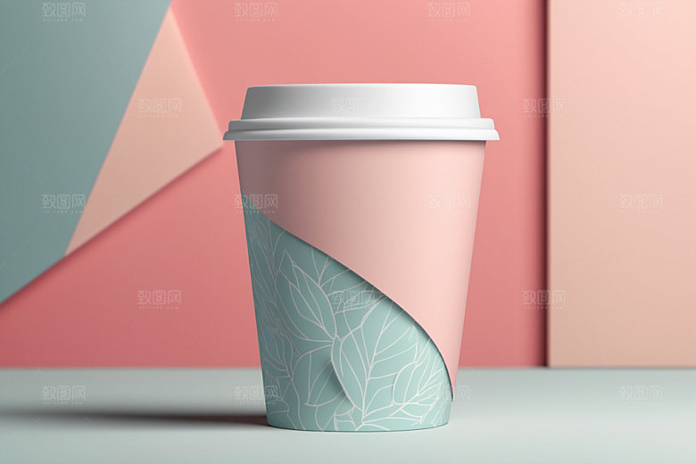 奶茶杯简洁环保杯样机