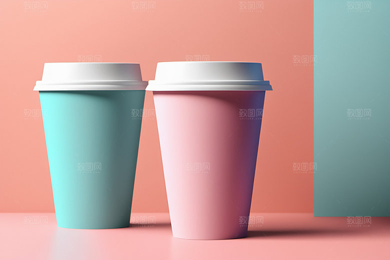 奶茶杯电商模型样机