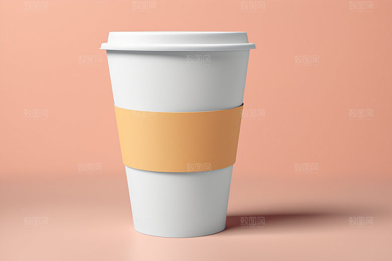 奶茶杯模型简洁样机