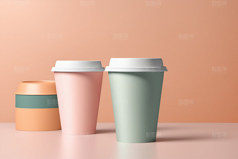 奶茶杯大气咖啡杯样机