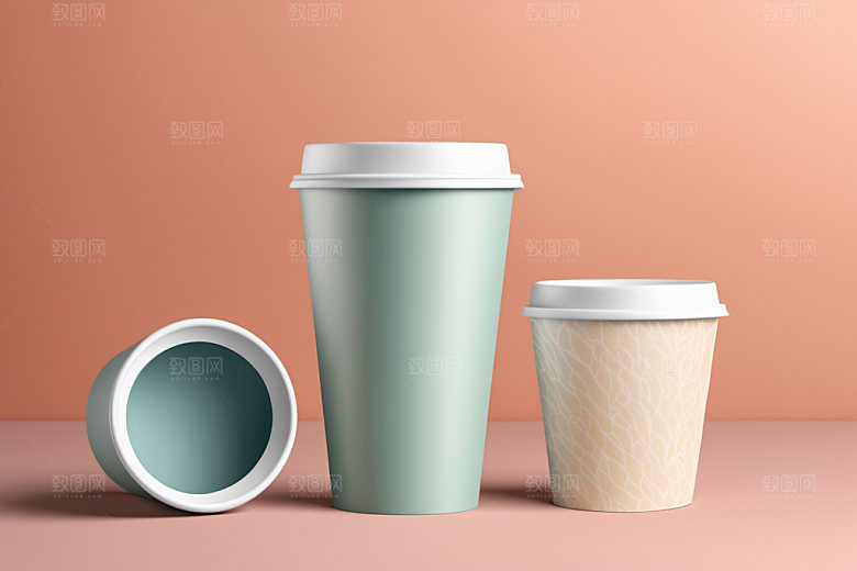 奶茶杯模型3D样机