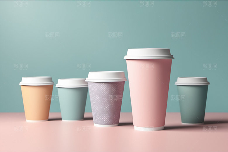 奶茶杯纸杯环保杯样机