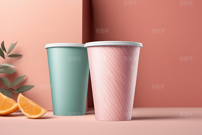 奶茶杯模型3D样机