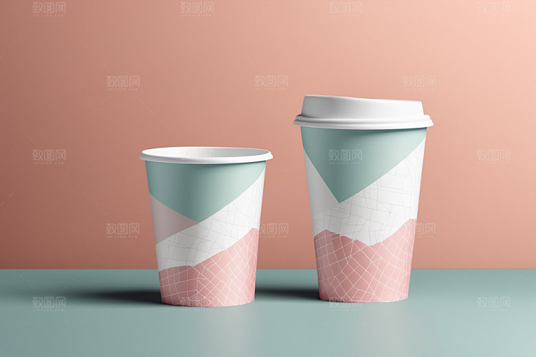 奶茶杯3D环保杯样机