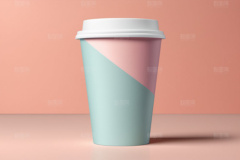 奶茶杯简洁纸杯样机