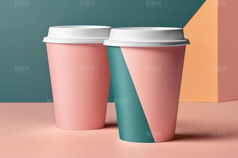 奶茶杯咖啡杯简洁样机