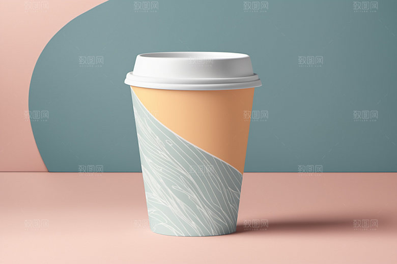 奶茶杯3D简洁样机
