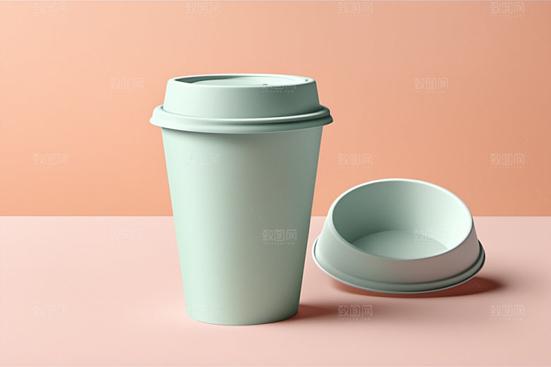 奶茶杯模型立体样机