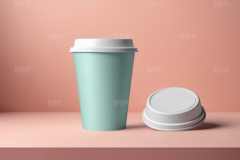 奶茶杯模型3D样机