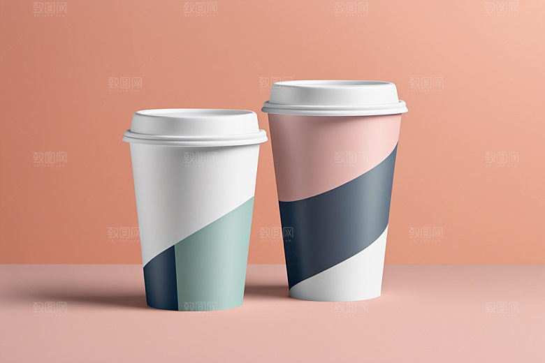奶茶杯立体纸杯样机