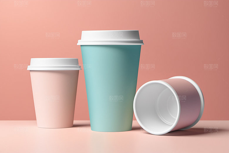 奶茶杯大气3D样机