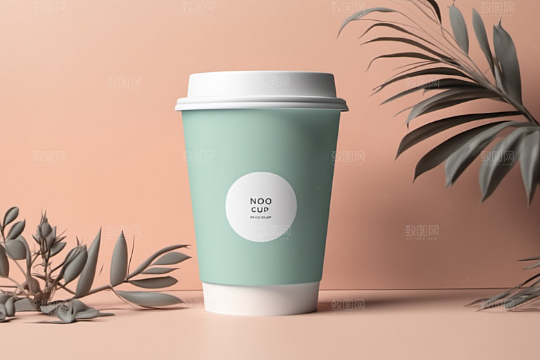 奶茶杯咖啡杯环保杯样机