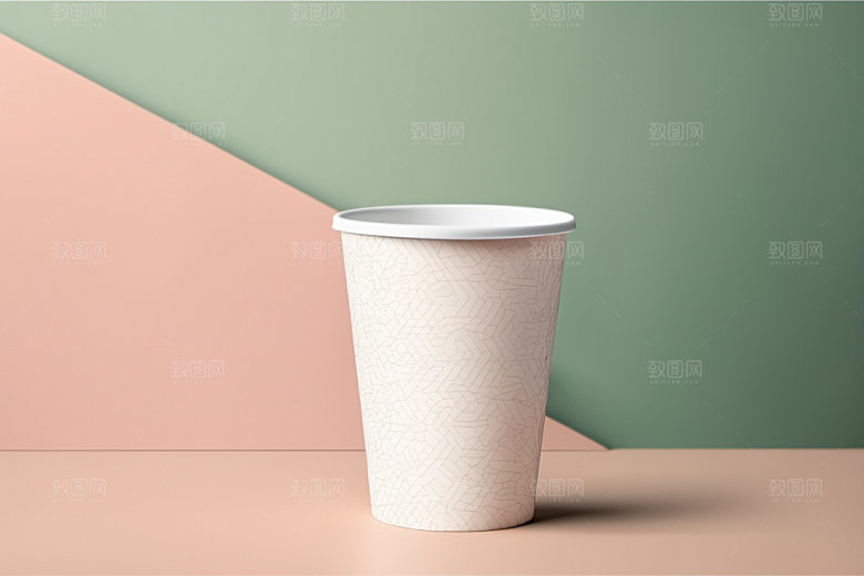 奶茶杯纸杯环保杯样机