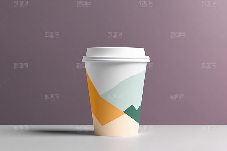 奶茶杯简洁环保杯样机