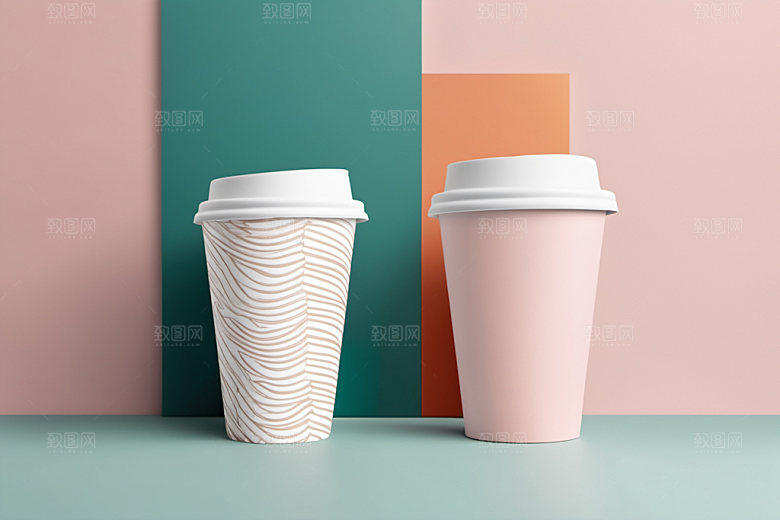 奶茶杯立体模型样机