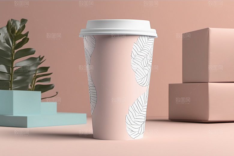 奶茶杯模型咖啡杯样机