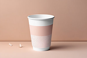 奶茶杯简洁咖啡杯样机