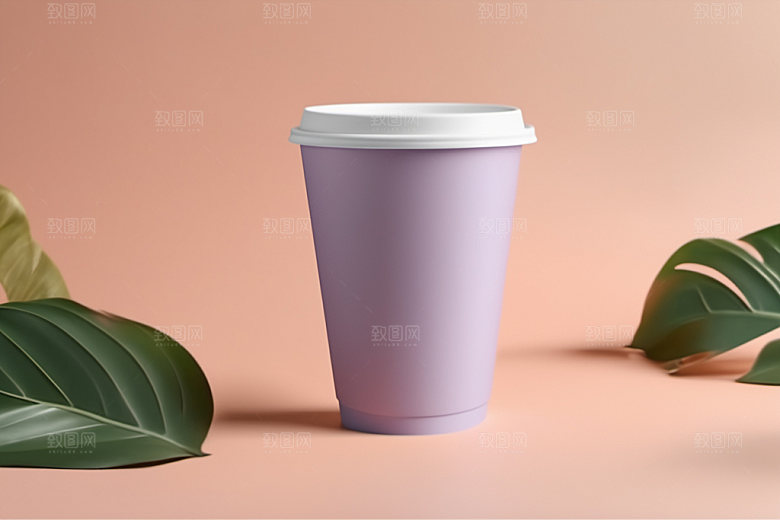 奶茶杯饮料杯模型样机