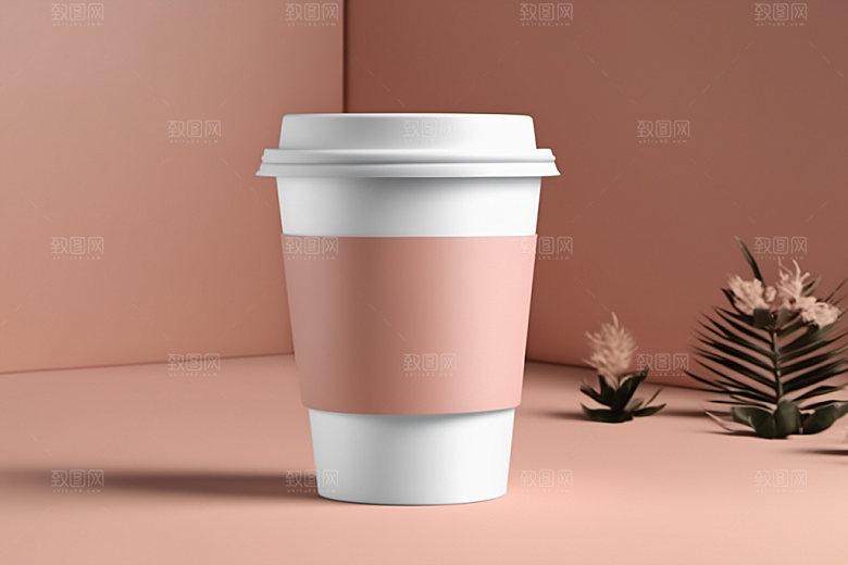 奶茶杯环保杯简洁样机